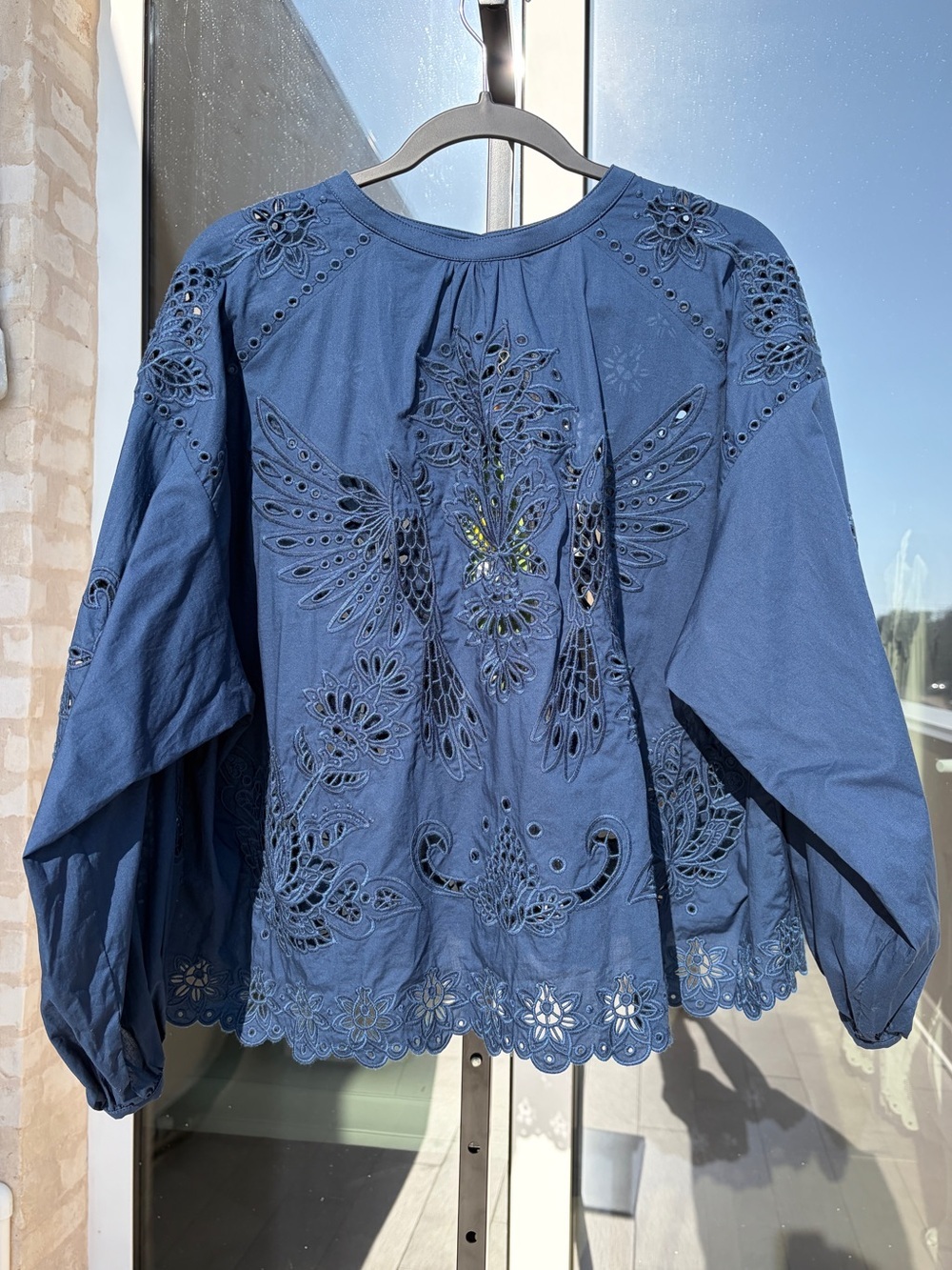 Farm Rio: Navy Blue Artisanal Long Sleeve
Blouse - Picture 7 of 8